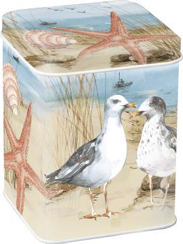 Seagulls at the Beach, quadratische Teedose, IHR Ideal Home Range